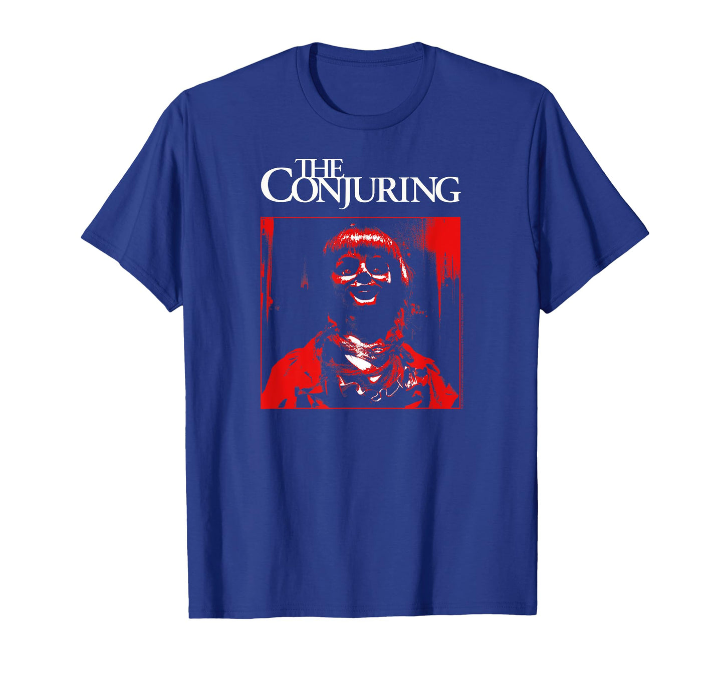 The Conjuring Red Annabelle Photo with Logo Horror Movie T-Shirt