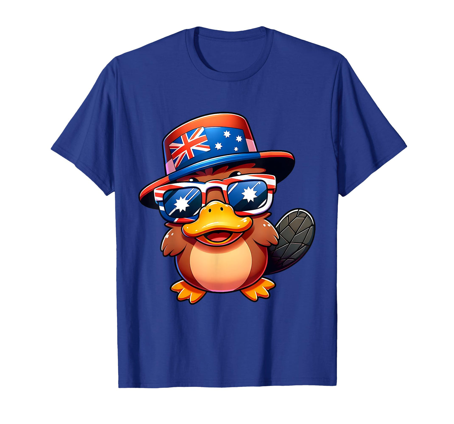 Australia Day Platypus Australian Flag Aussie Roo Adult Kids T-Shirt