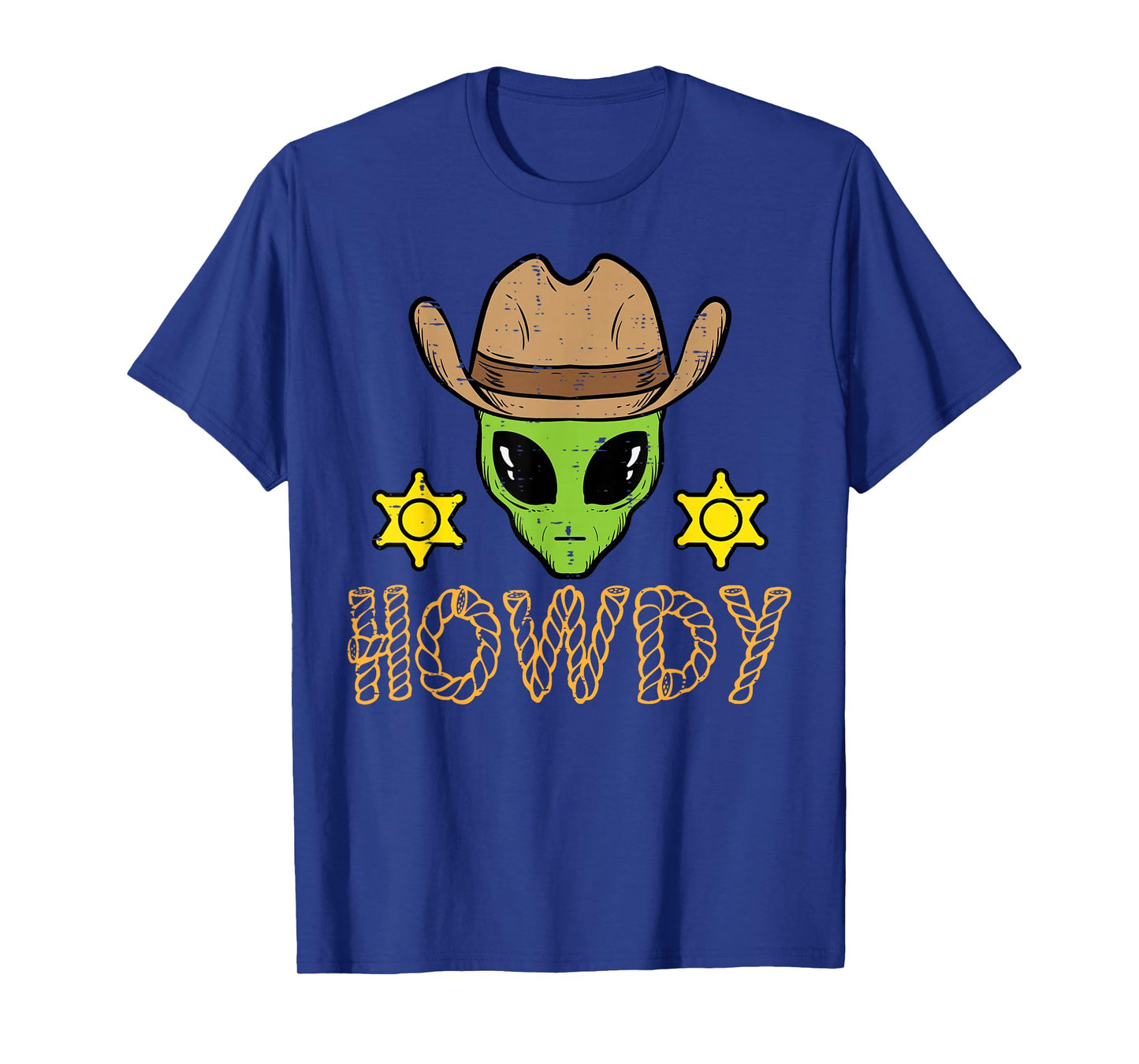 Alien Cowboy Howdy Funny Space Country Men Boys Kids Women T-Shirt