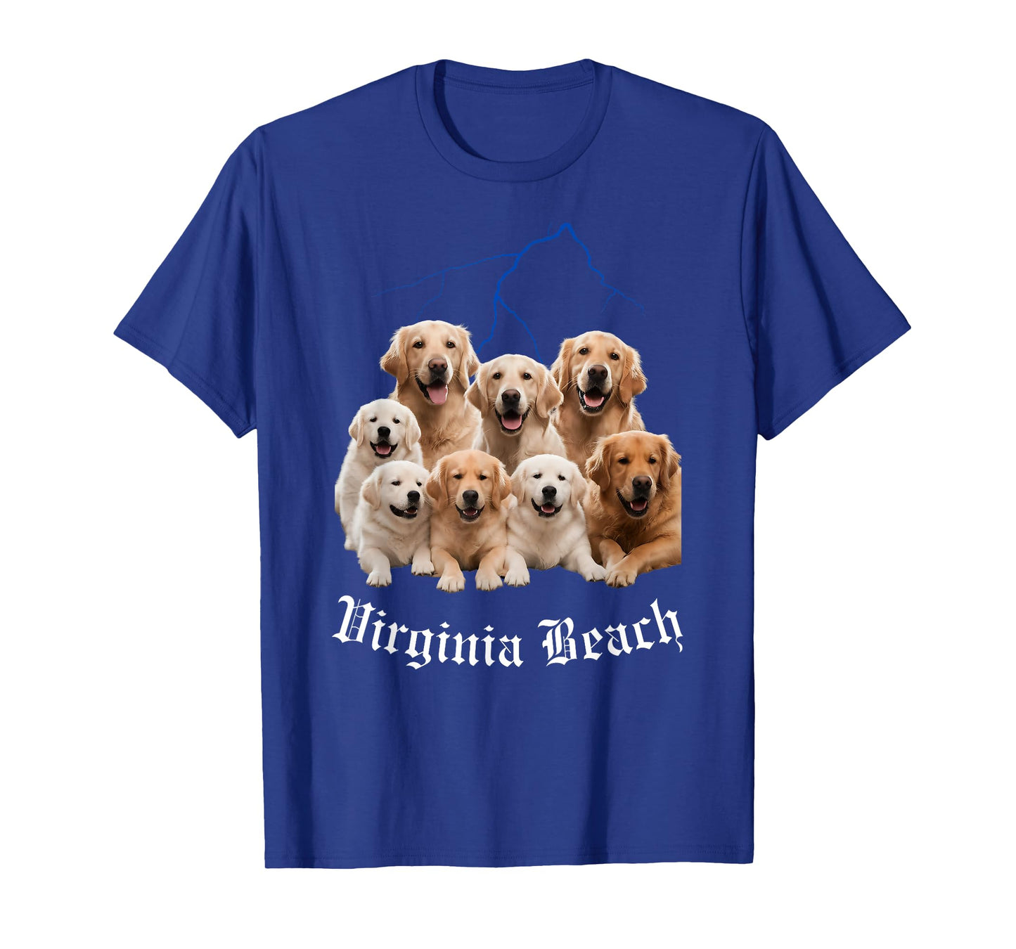 Funny Dog Golden Retriever Bootleg Virginia Beach T-Shirt