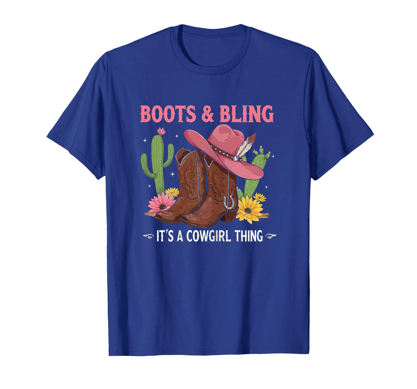 Howdy Country Rodeo Girl Western Boots & Bling its a Cowgirl T-Shirt