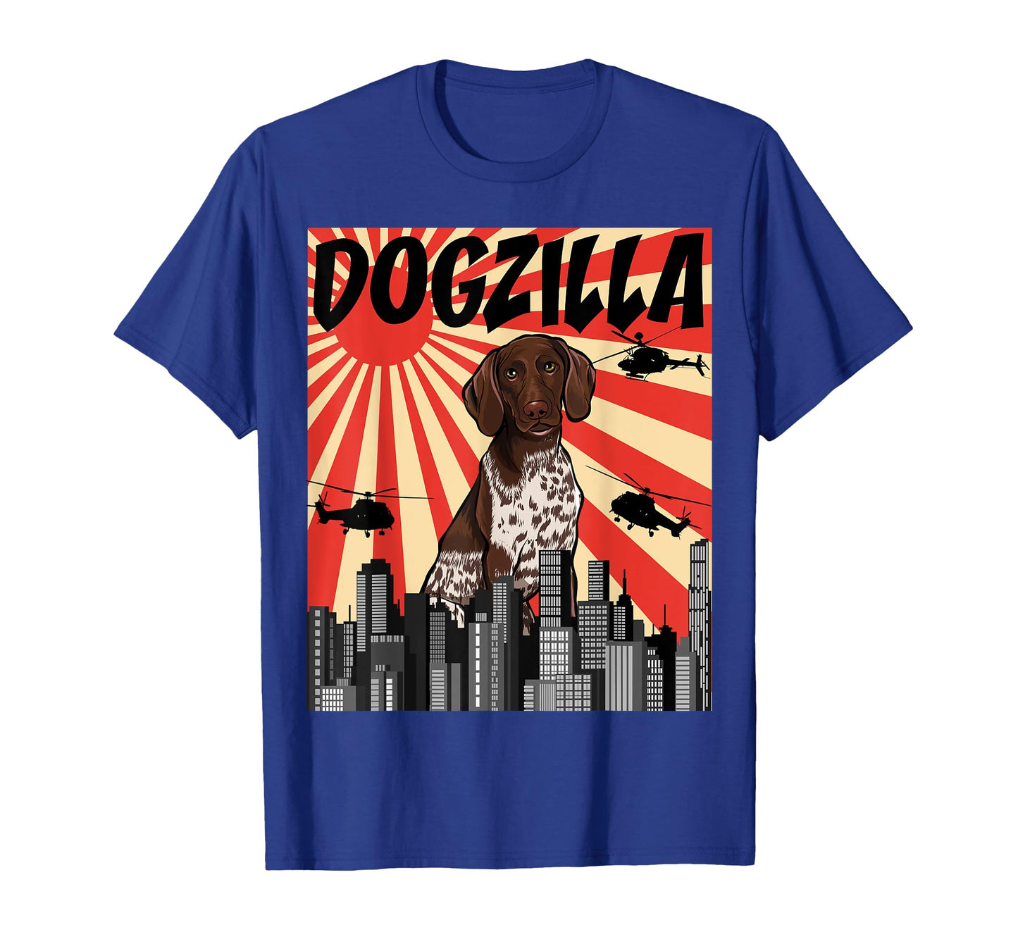 Funny Retro Japanese Dogzilla German Shorthaired Pointer T-Shirt