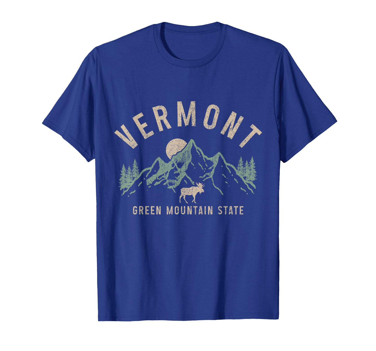 Vermont Green Mountain State Moose Vintage Pride T-Shirt