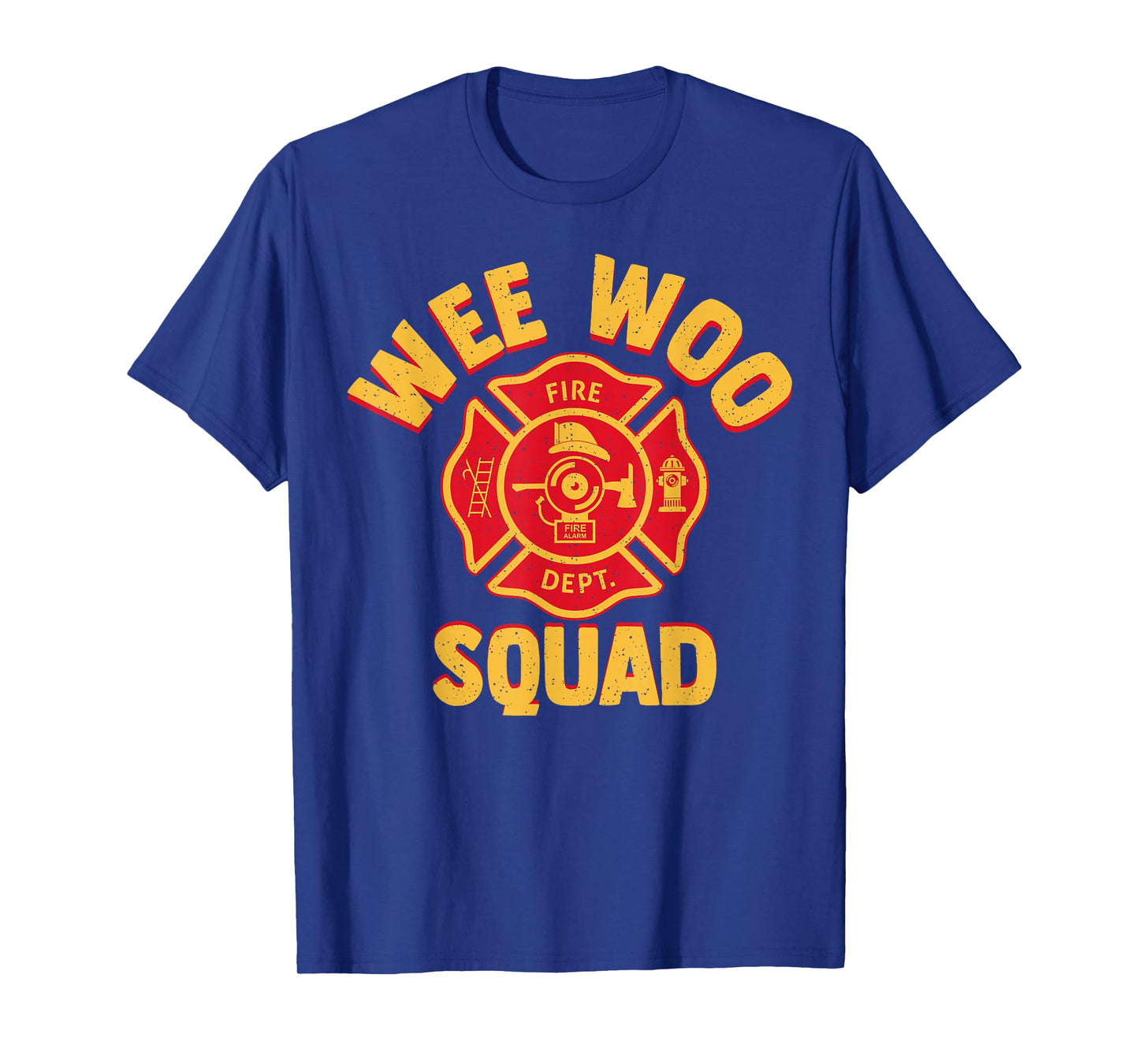 Wee Woo Squad Firefighter Badge Marshal Fire Truck Fireman T-Shirt