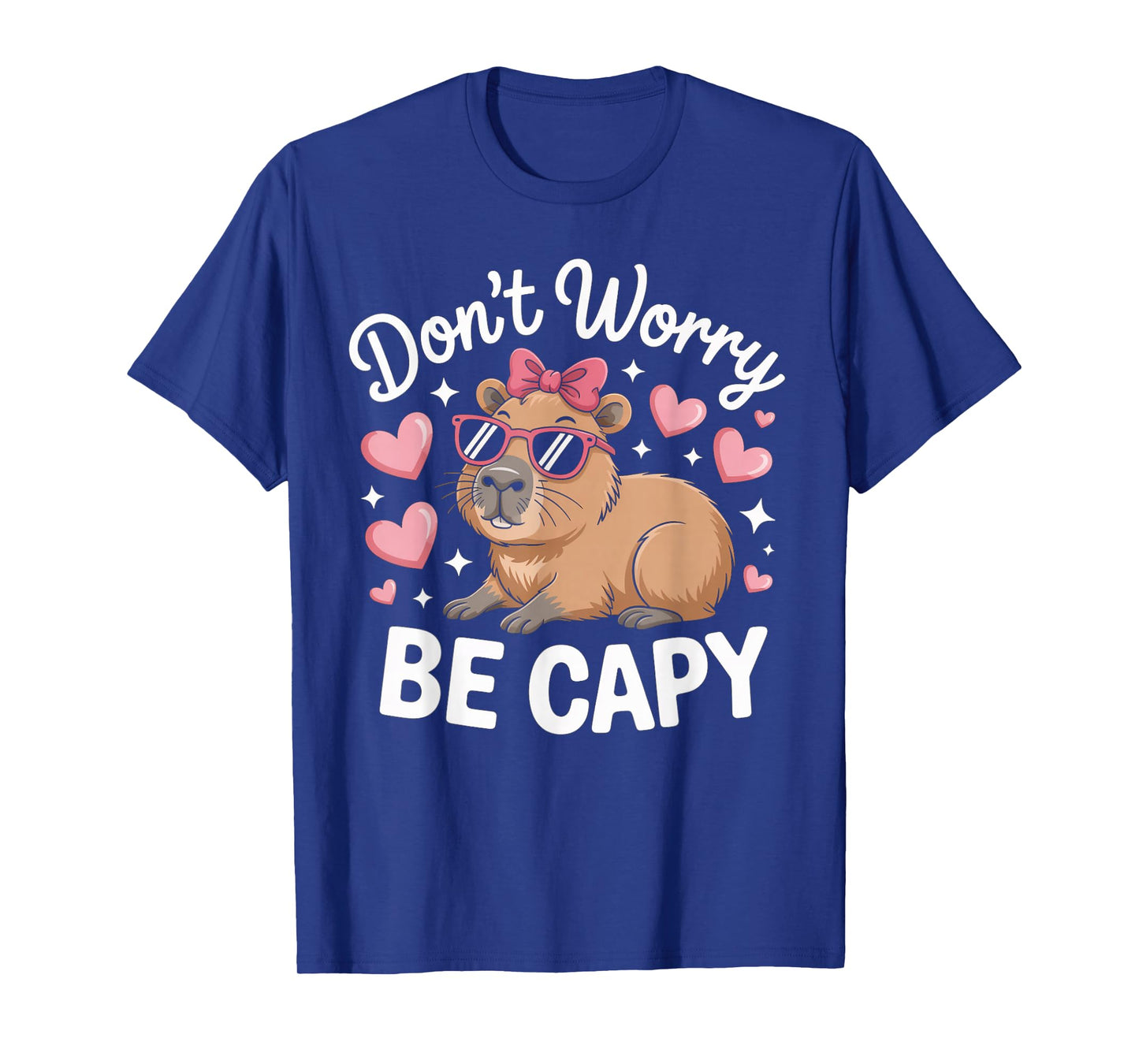 Funny Don't Worry Be Capy Kids Youth Womens Girl Capybara T-Shirt