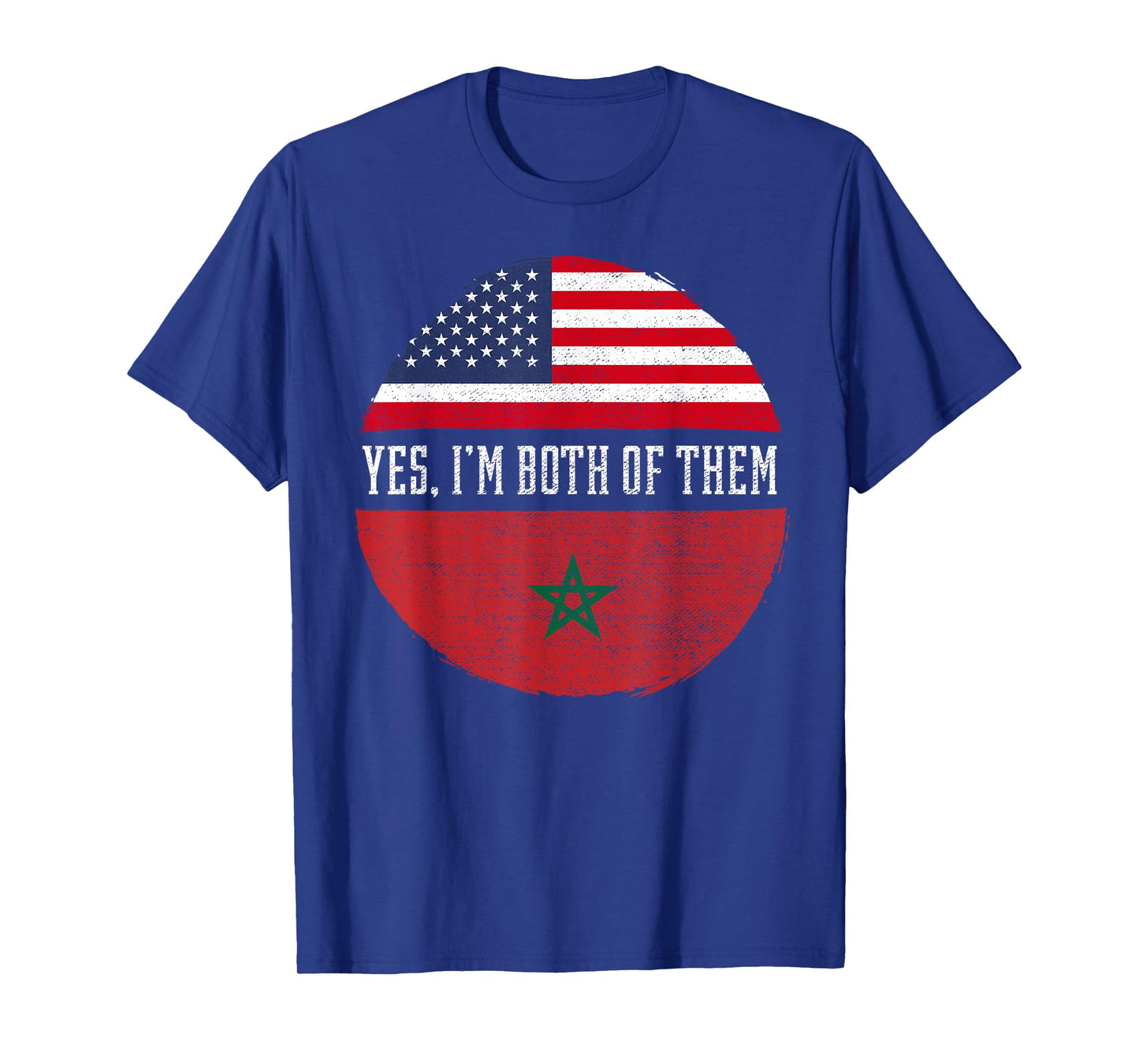 Half American Half Moroccan USA Flag Morocco Heritage DNA T-Shirt