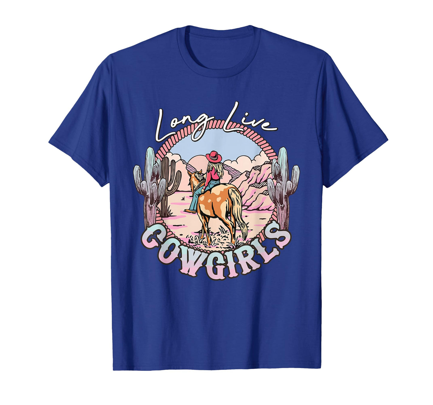 Long Funny Live Country Gifts Southern for Cowgirls Black T-Shirt