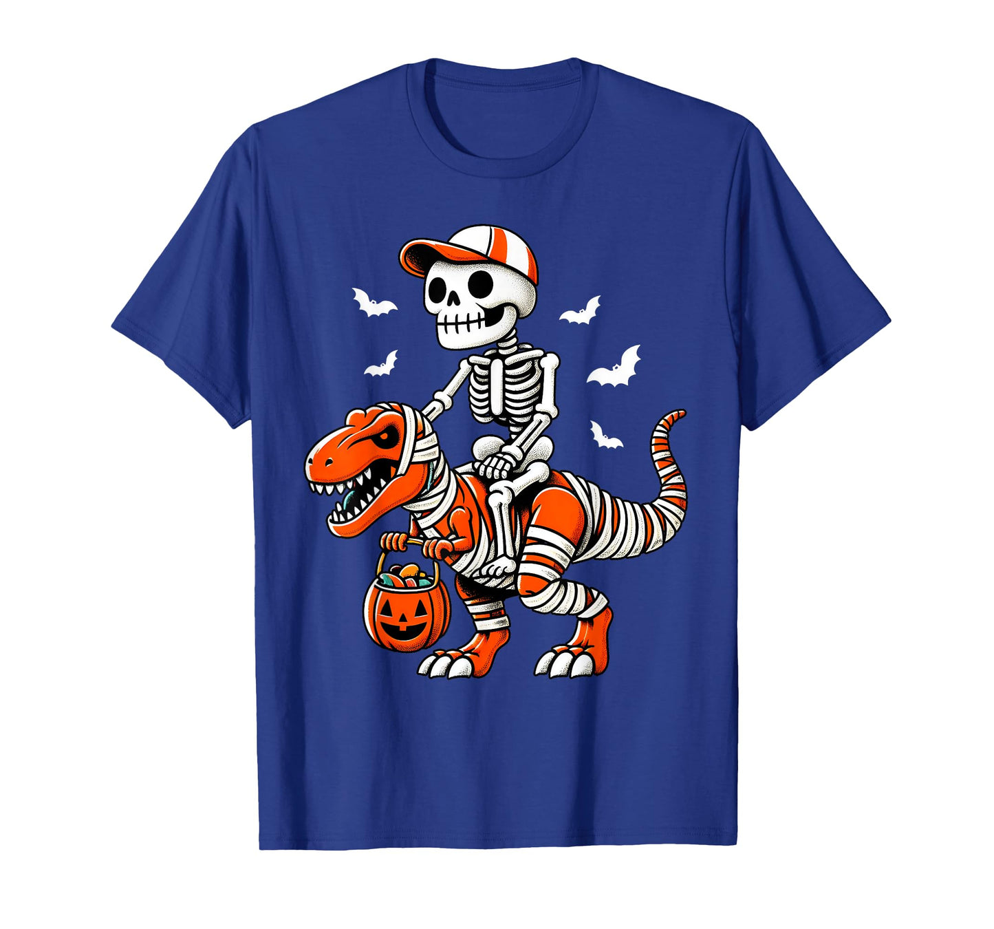 Cool Skeleton T Rex Dino Mummy Toddler Boy Halloween Boy Kid T-Shirt