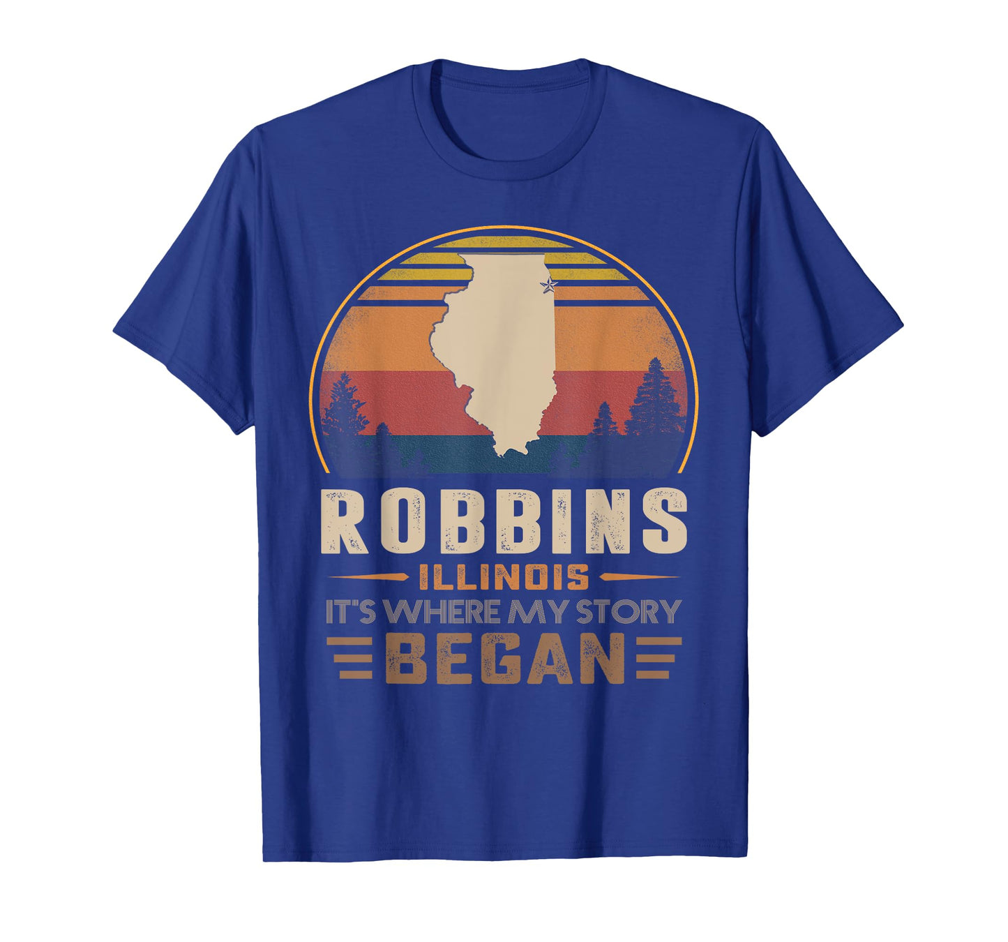 Vintage Robbins Illinois Hometown My Story Began T-Shirt