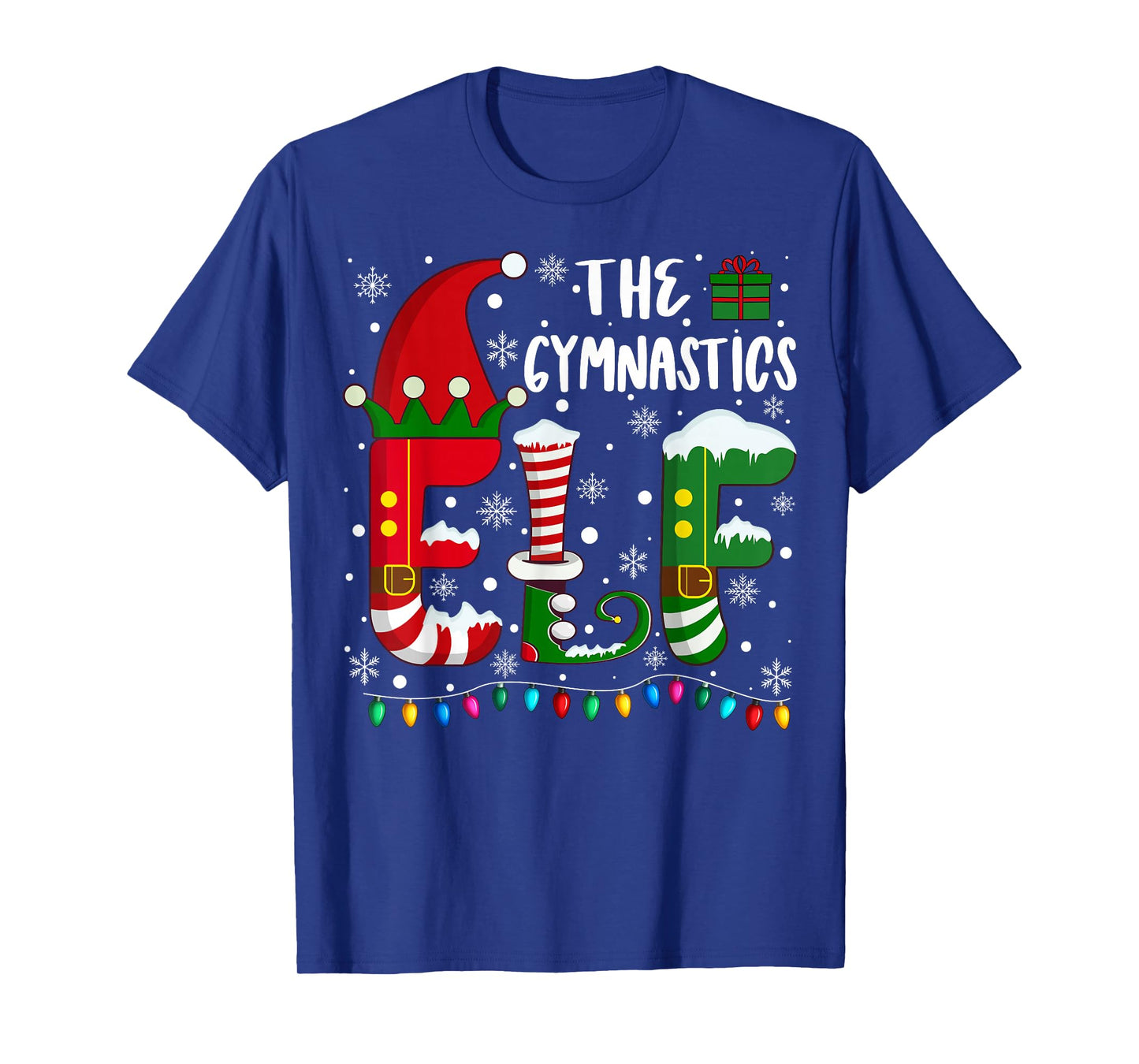 Funny Family Matching Pajamas Gymnastics ELF Christmas T-Shirt