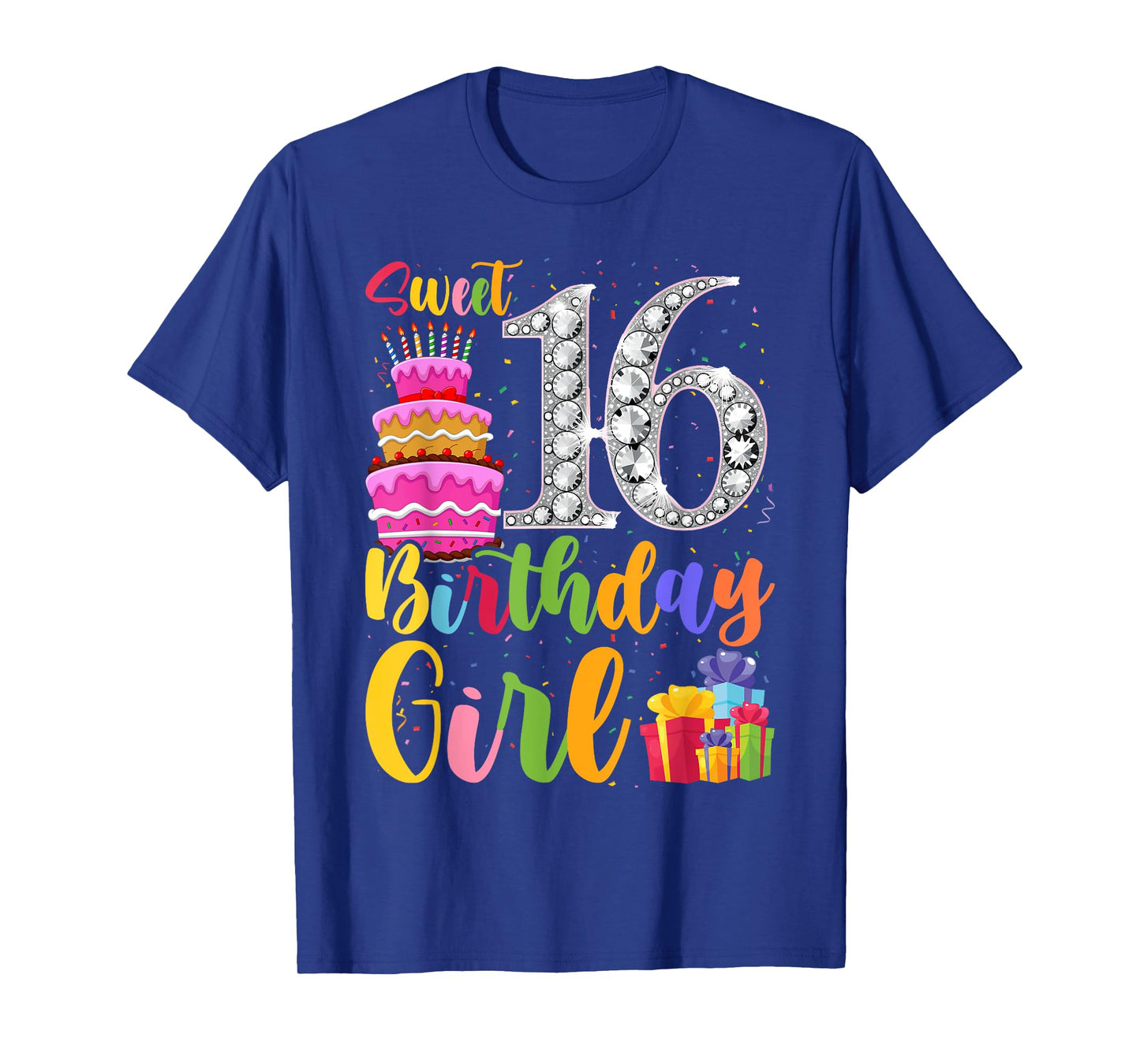 Cute Pink Black "Sweet 16" Style I 16th Birthday Idea T-Shirt
