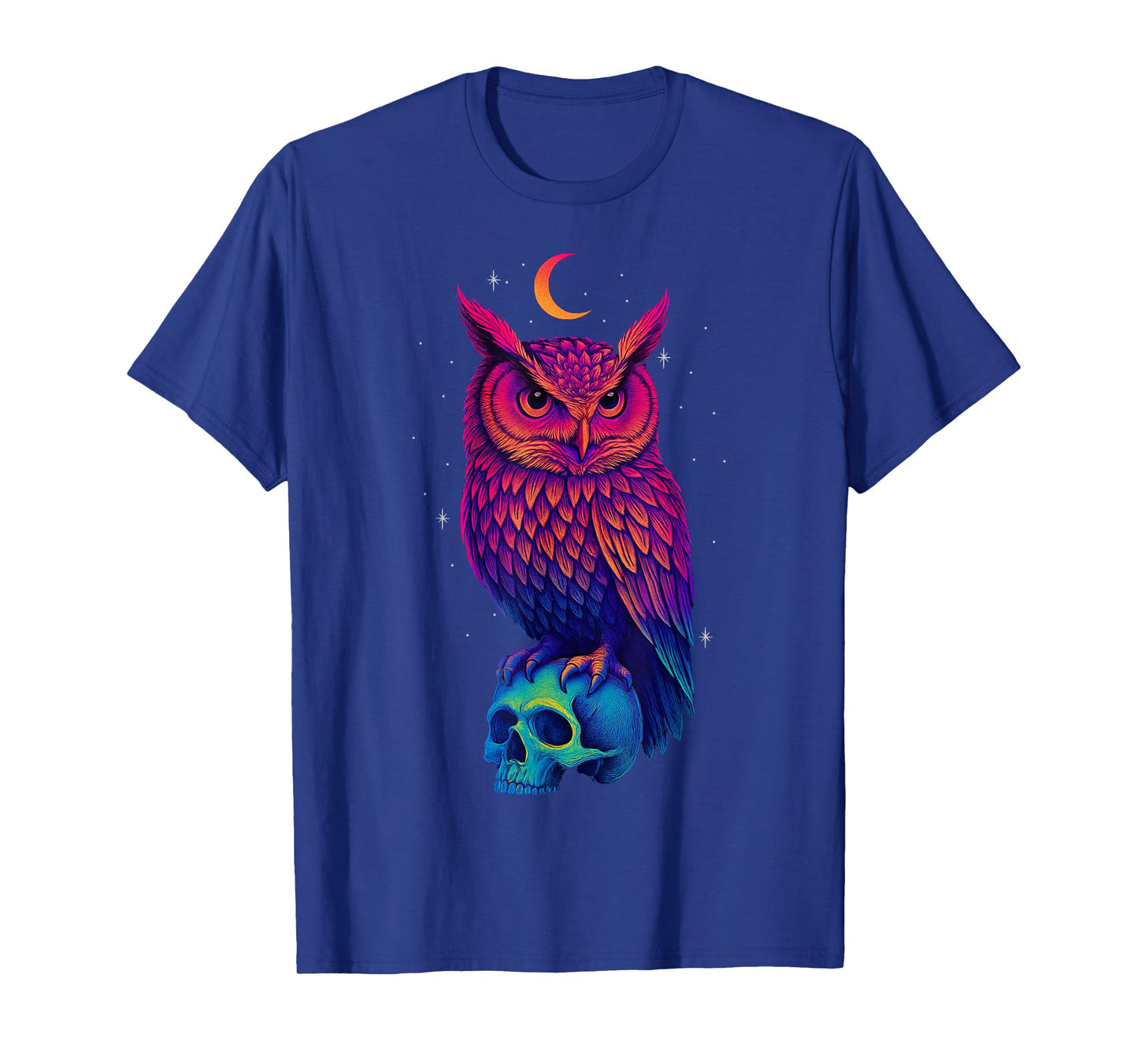 Owl Animal Lover Skulls Halloween Men Women T-Shirt