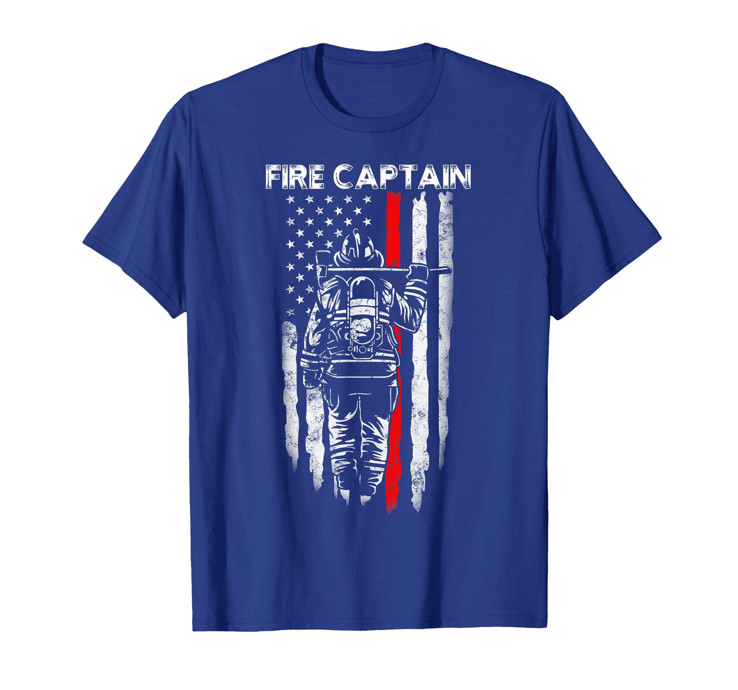Fire Captain Chief American flag gifts Firefighter Captain T-Shirt