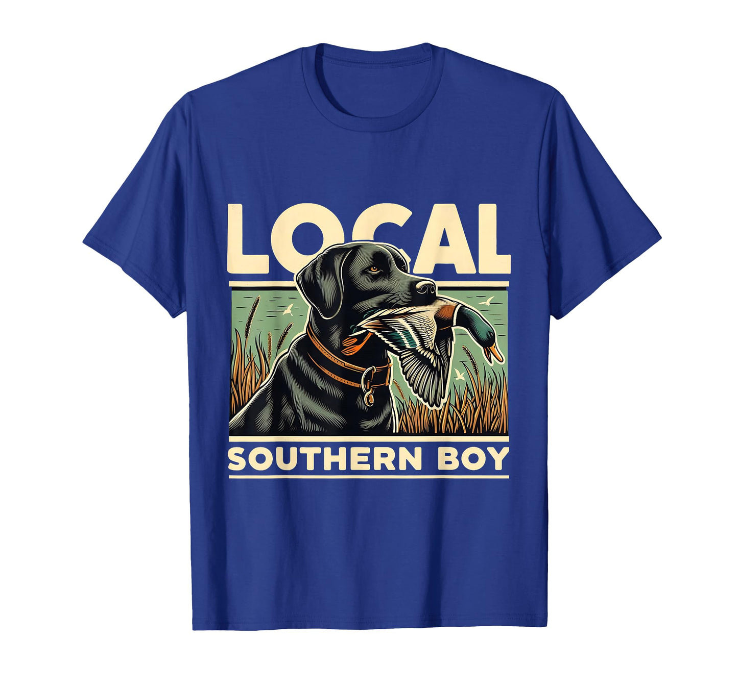 Local Southern Boy Hunting Dog Retro Country Design T-Shirt