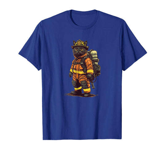Equipped Fire Brigade Cat Costume T-Shirt