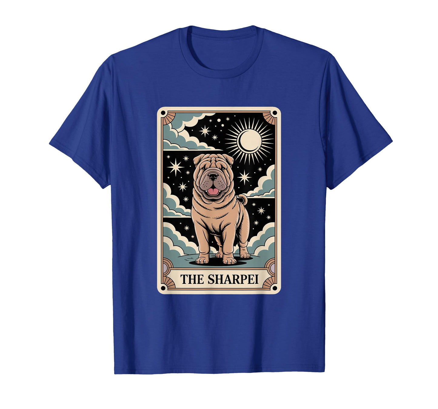 Retro Tarot Card Dog Sharpei T-Shirt