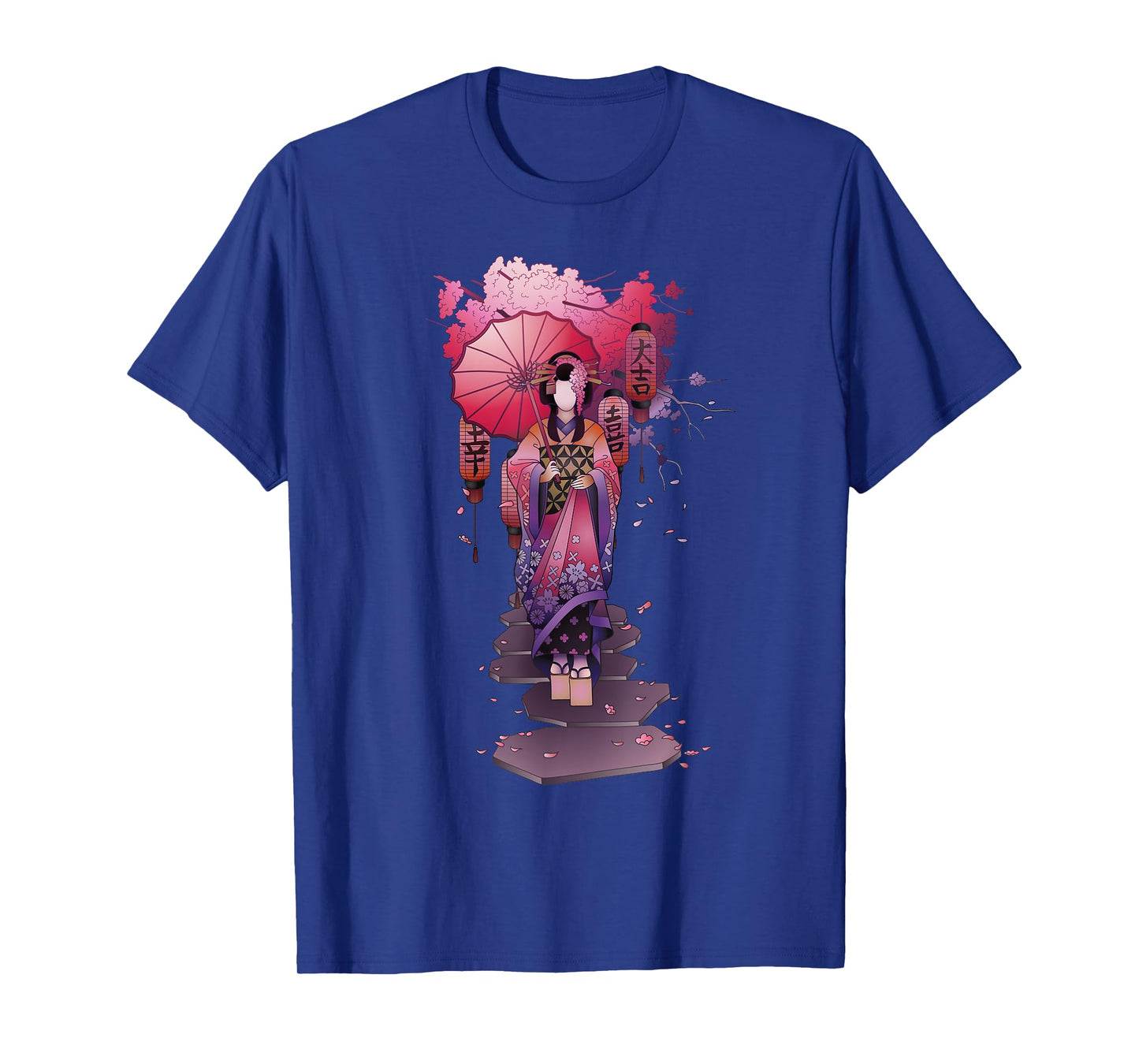 Vintage Japanese Kawaii Geisha Girl in Kimono Japan Art T-Shirt