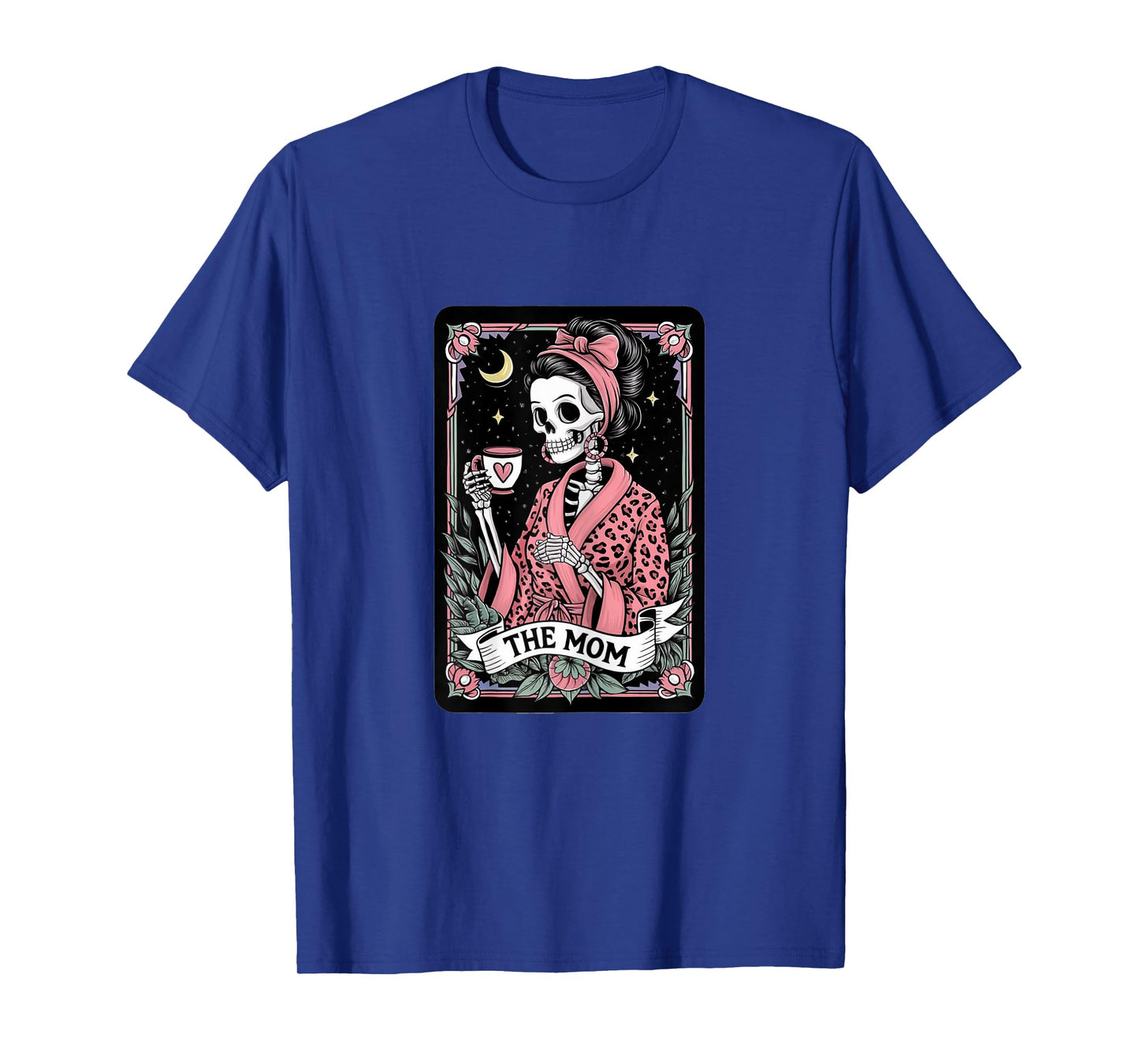 Gothic Tarot Cards Clothes The Mom Tarot Card Mama Graphic Vintage Goth Mommy Skeleton Unisex X-Small Black Short Sleeve T-Shirt
