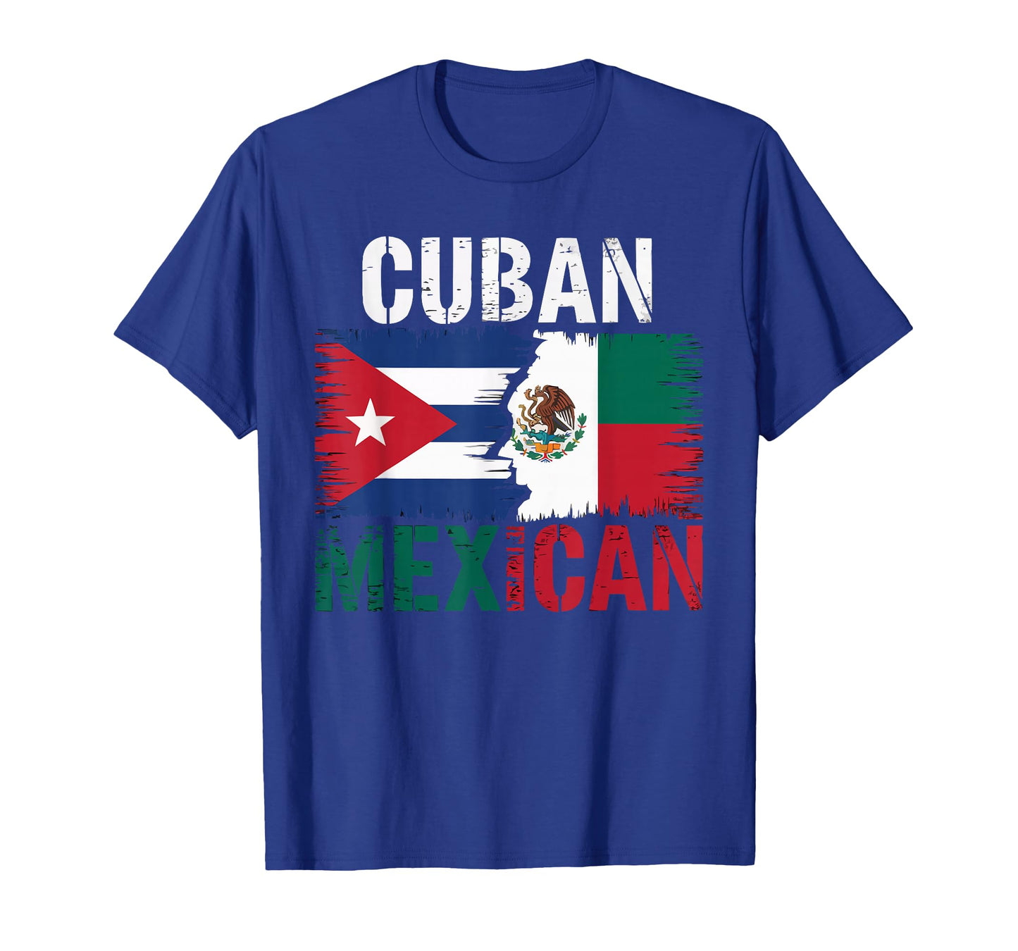 Half Cuban Half Mexican Country Mexico Flag Cuba T-Shirt