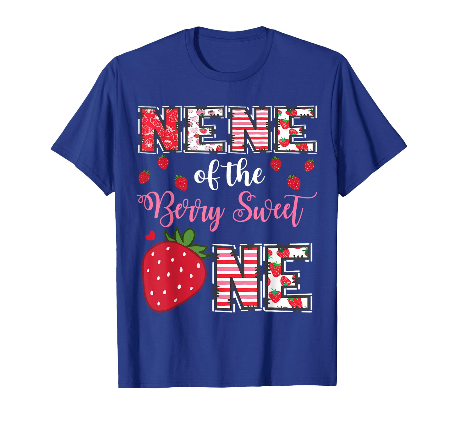 Nene Of The Berry Sweet One Strawberry Birthday Girl T-Shirt