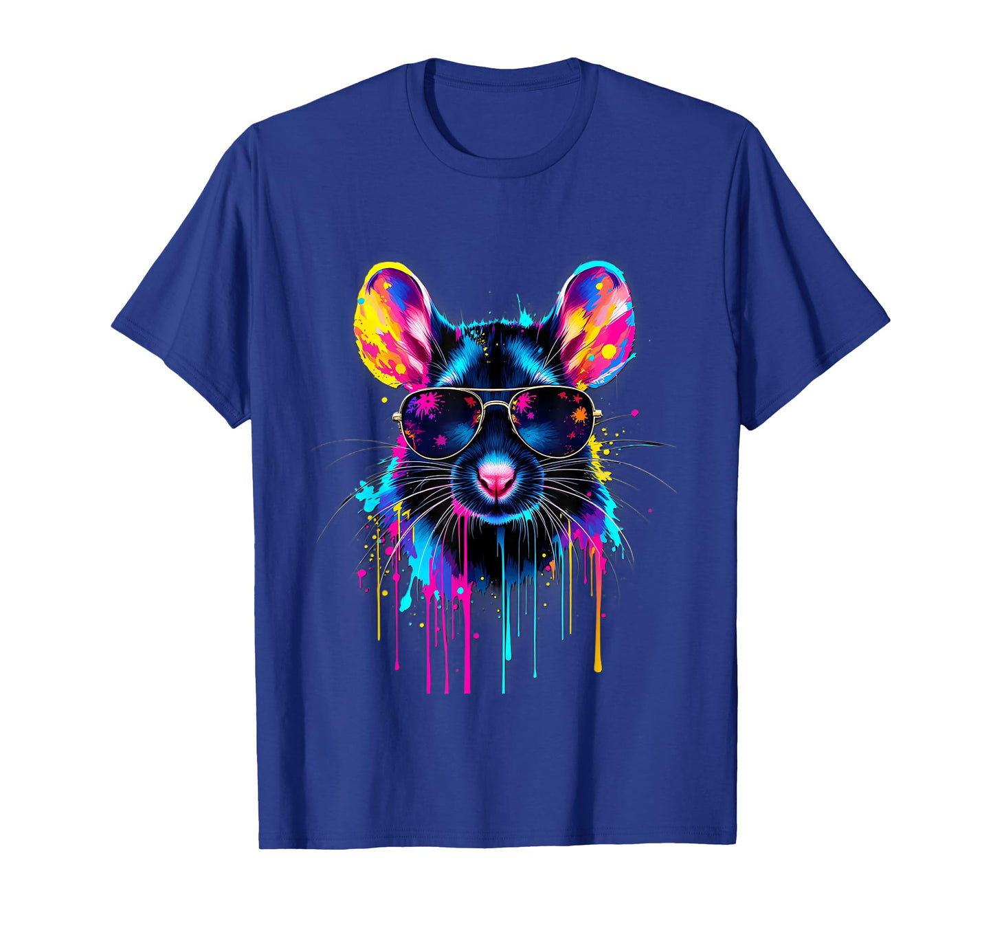 Rat Sunglasses Colorful Pop Art Pet Rat Lover T-Shirt