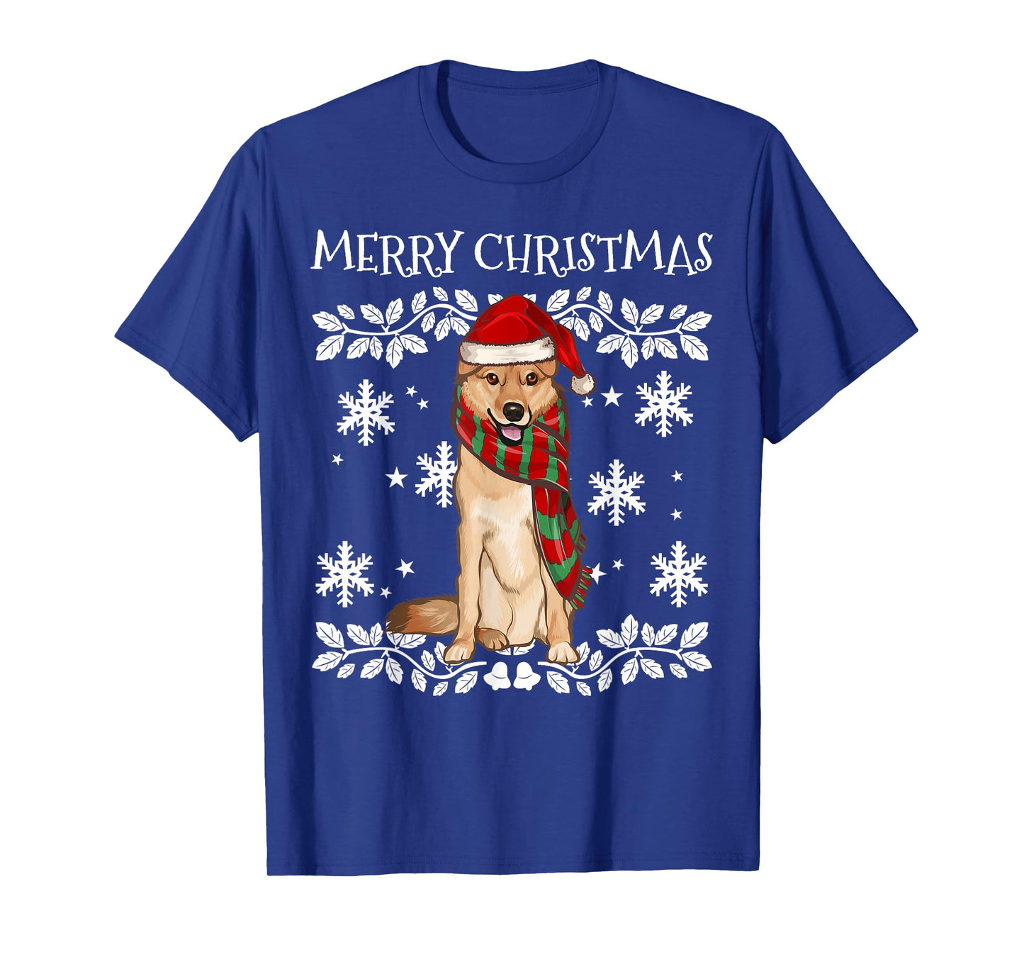 Merry Christmas Ornament Finnish Spitz Xmas Santa T-Shirt