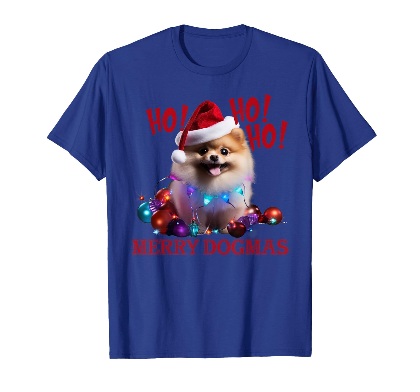 Merry Dogmas Pomeranian Christmas T-Shirt