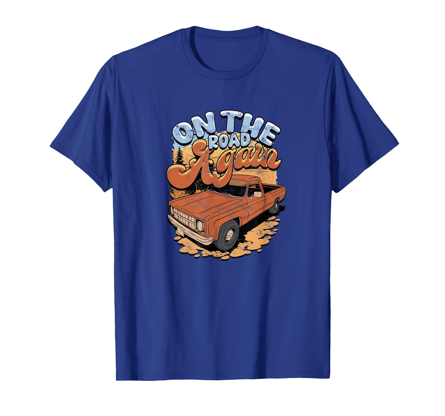 Travel Adventures On The Road Again T-Shirt, Small, Black
