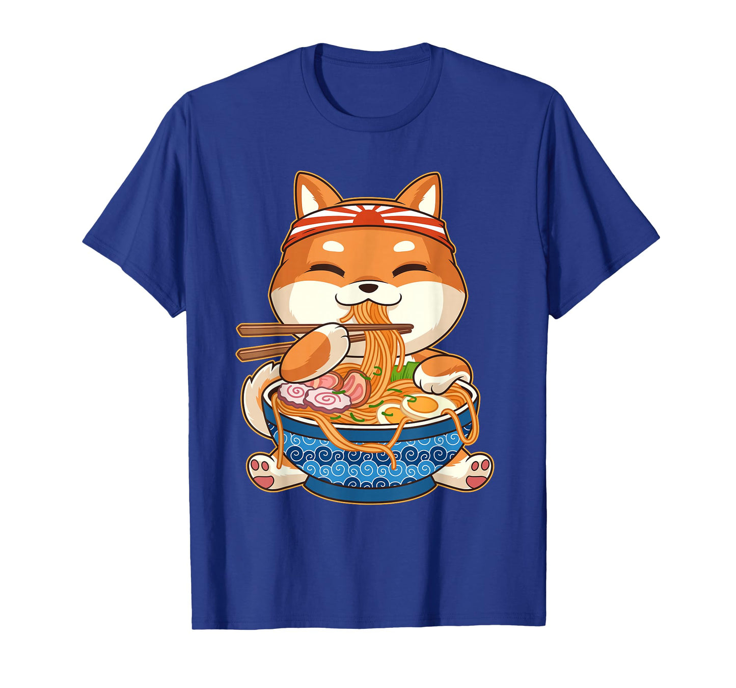 Kawaii Cute Anime Shiba Inu Dog Otaku Japanese Ramen T-Shirt