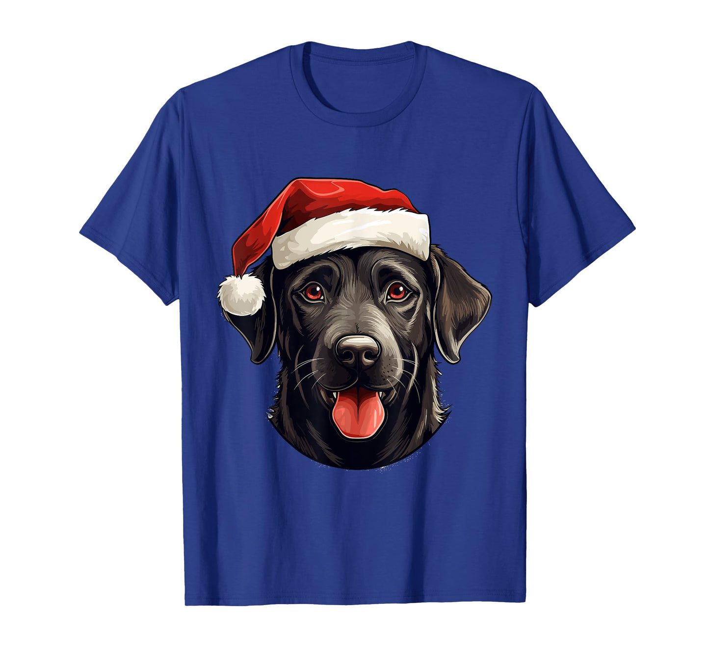 Labrador Retriever Dog Designs Unisex-Adults T-Shirt Small Black Cartoon Christmas
