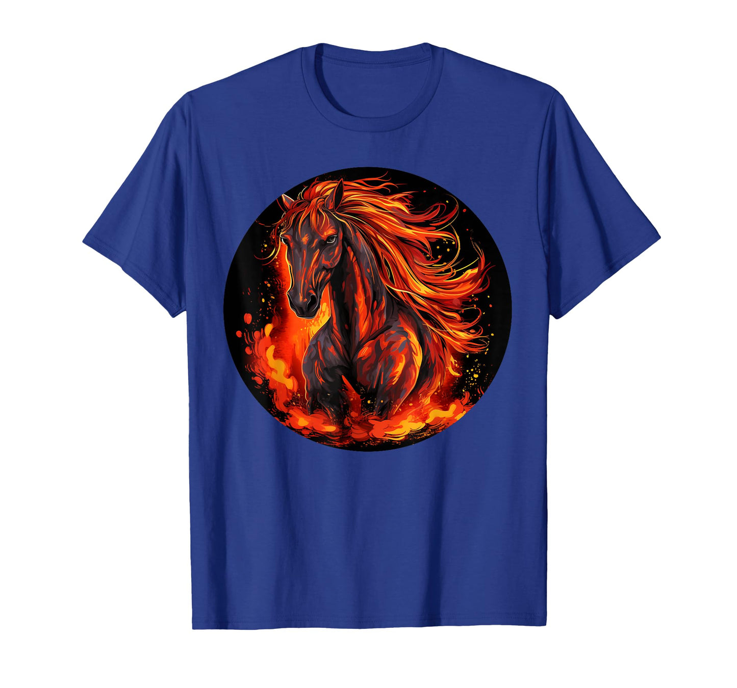 Funny burning horse outfit for horses flames lovers T-Shirt