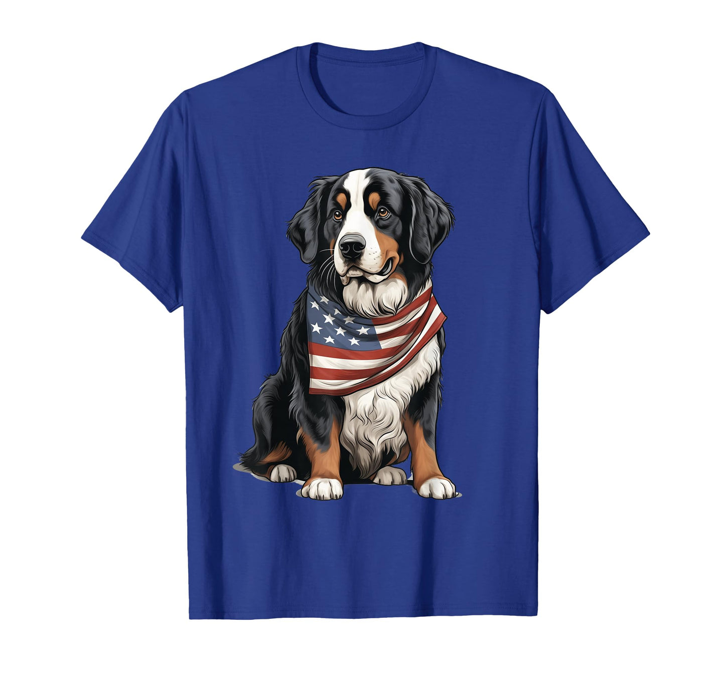 Berner US Flag Bernese Mountain Dog Owner Mom Dad Men Women T-Shirt