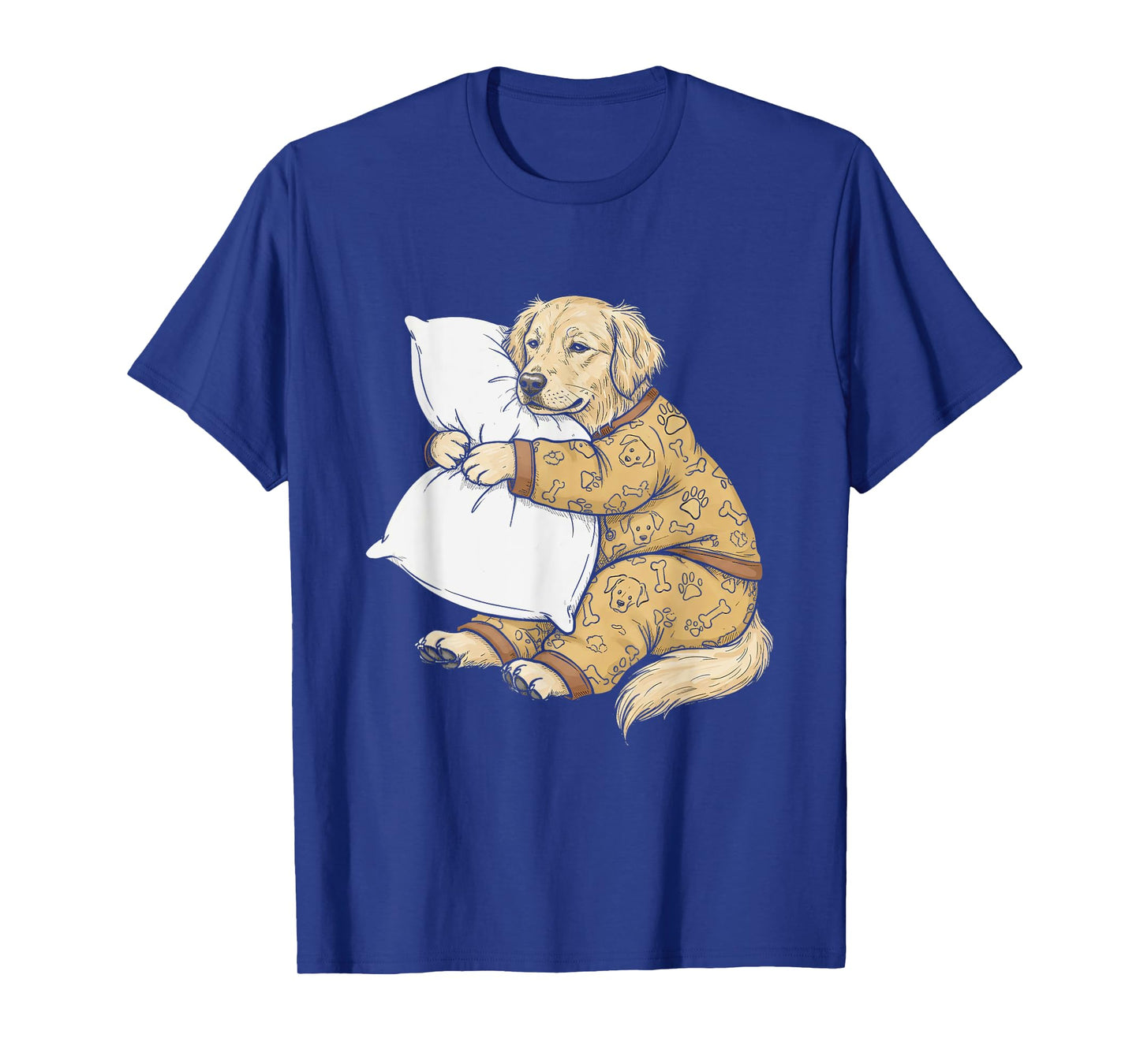Funny Sleepy Golden Retriever Pajama For Men Women Kids T-Shirt