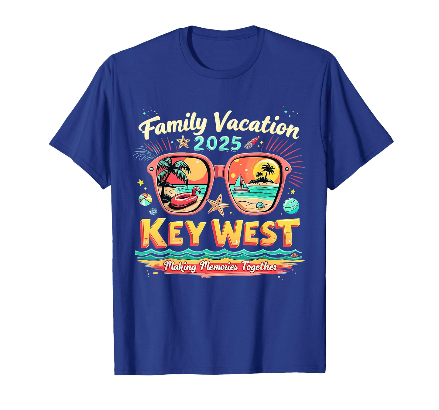 Funny Key West Family Vacation 2025 Tropical Vibes Costume T-Shirt