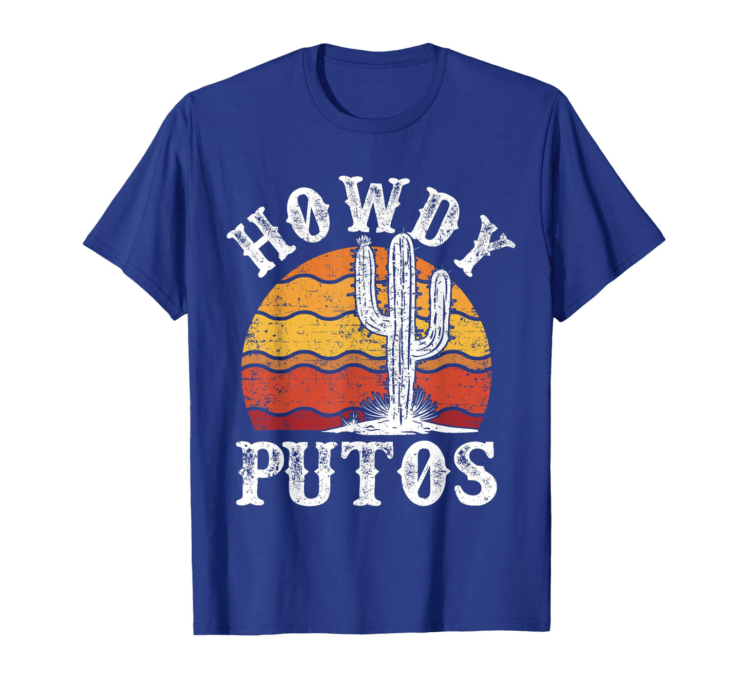 Retro Vintage Howdy Putos Country Western Cowboy Rodeo Funny T-Shirt