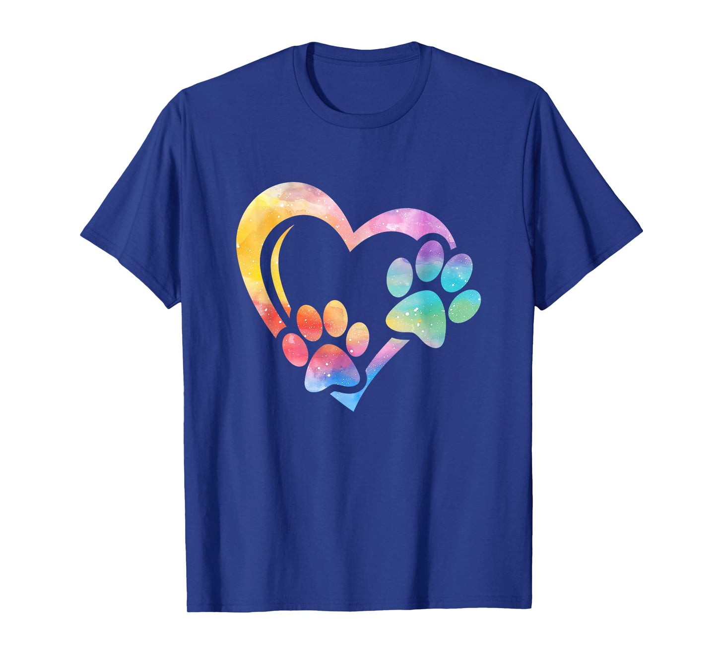 Dog Paw Print Heart Paw Dog Mom Dog Lover T-Shirt