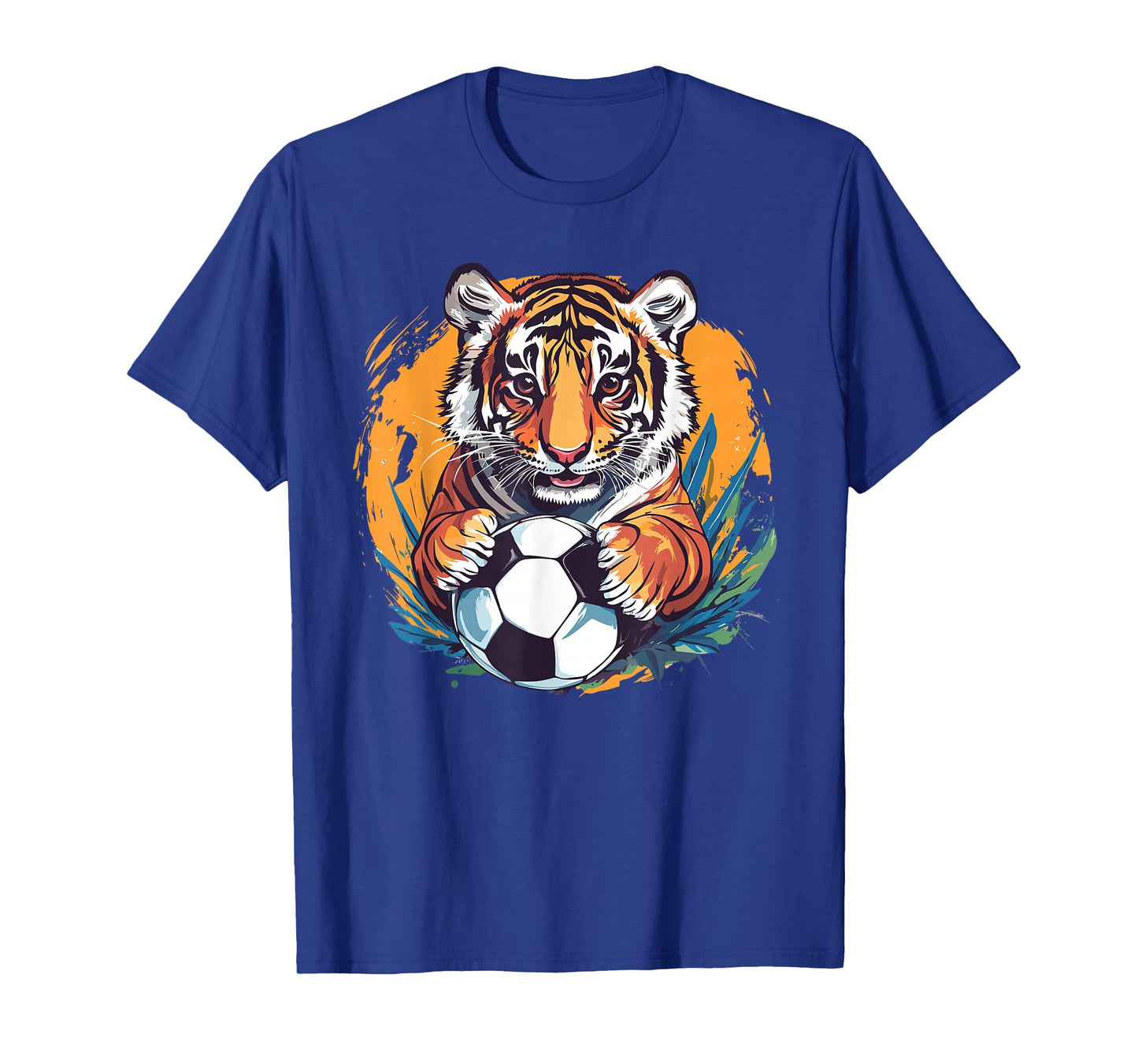 Tiger Soccer Ball Fierce Jungle Animal T-Shirt
