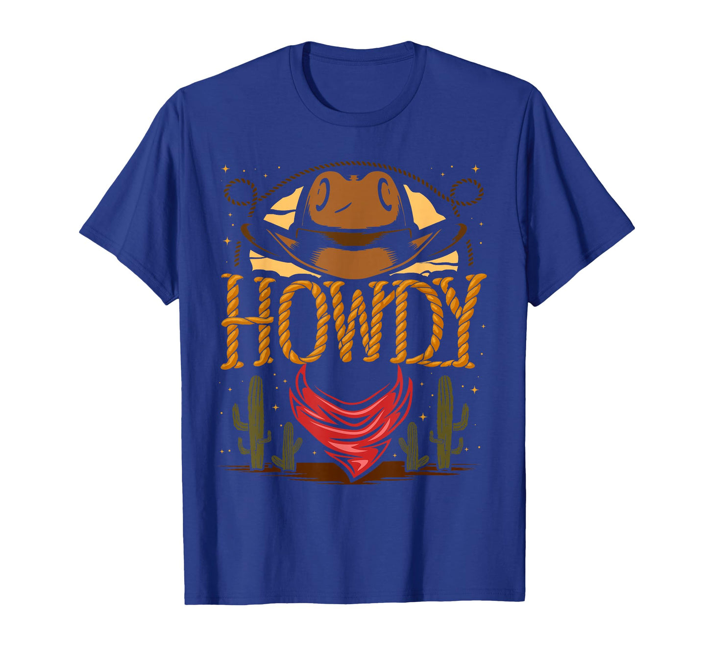 Howdy Cowboy Vintage Graphic Cactus Western Country Rodeo T-Shirt