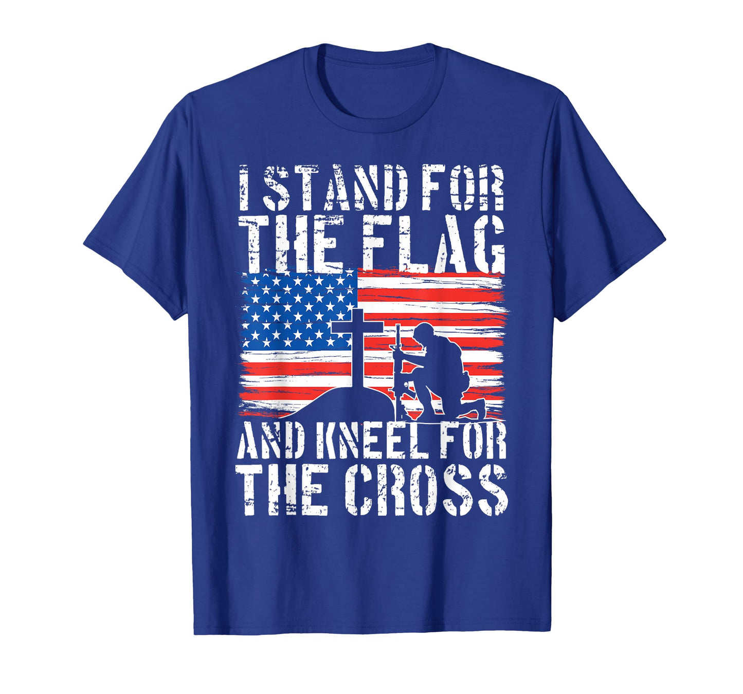 I Stand for The Flag And Kneel for The Cross T-Shirt