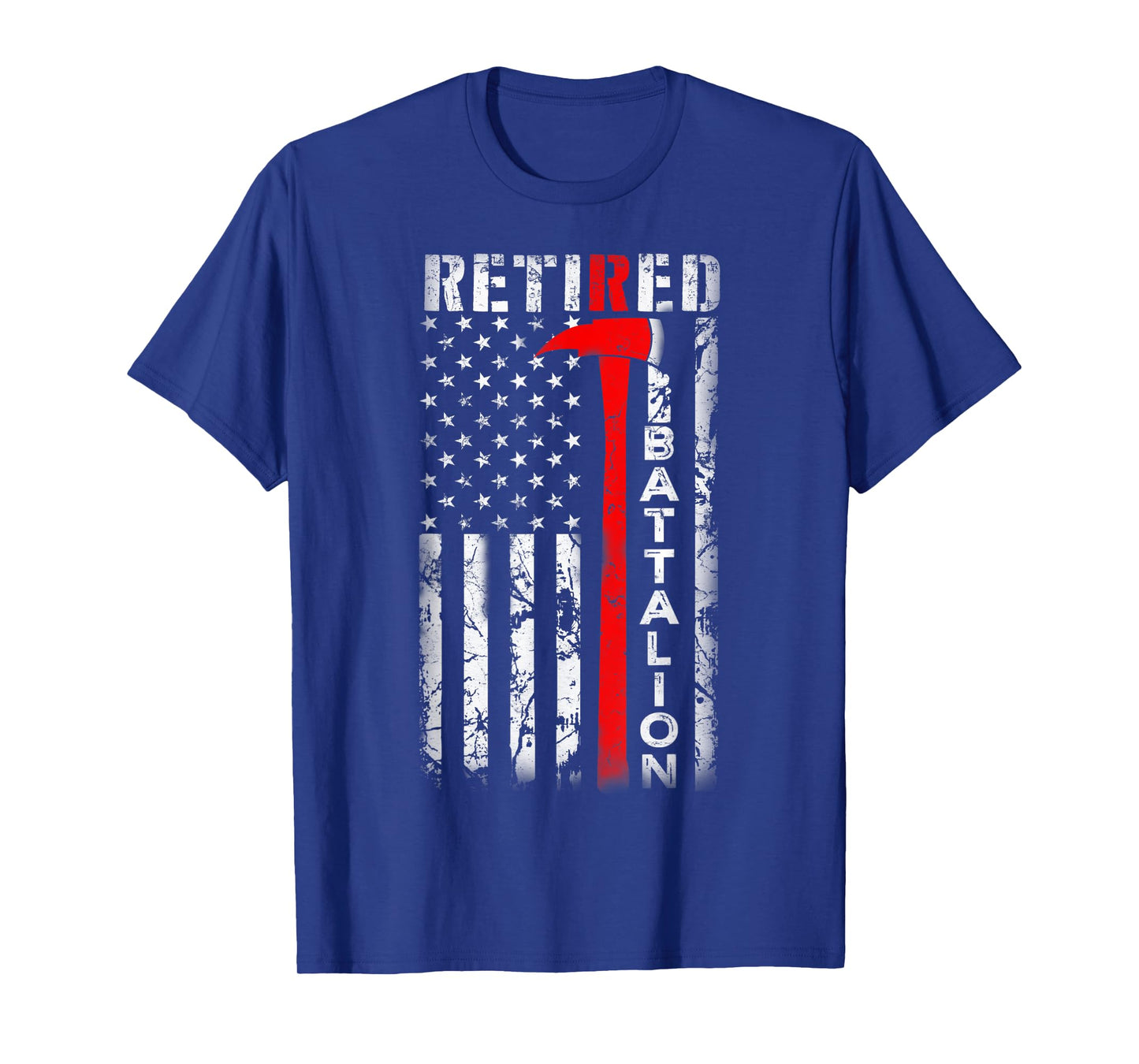 Retired Firefighter Battalion Chief American flag Retirement T-Shirt