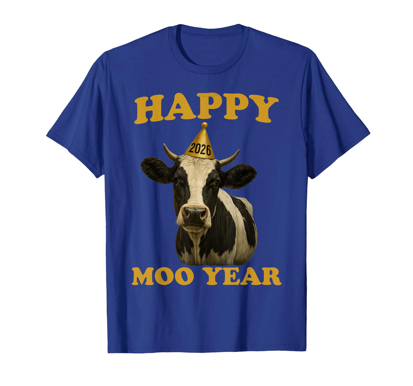 Funny New Years Eve Cow NYE Party Farm Animal Moo Pun Women T-Shirt