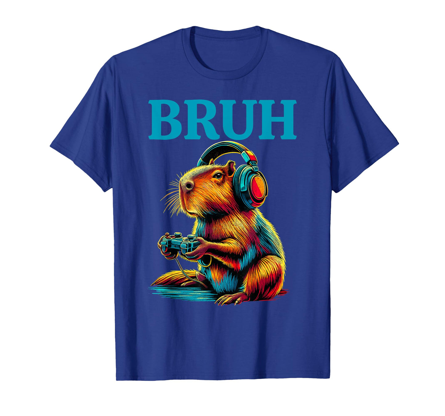 Bruh Video Games Boys Capybara Funny Gamer T-Shirt