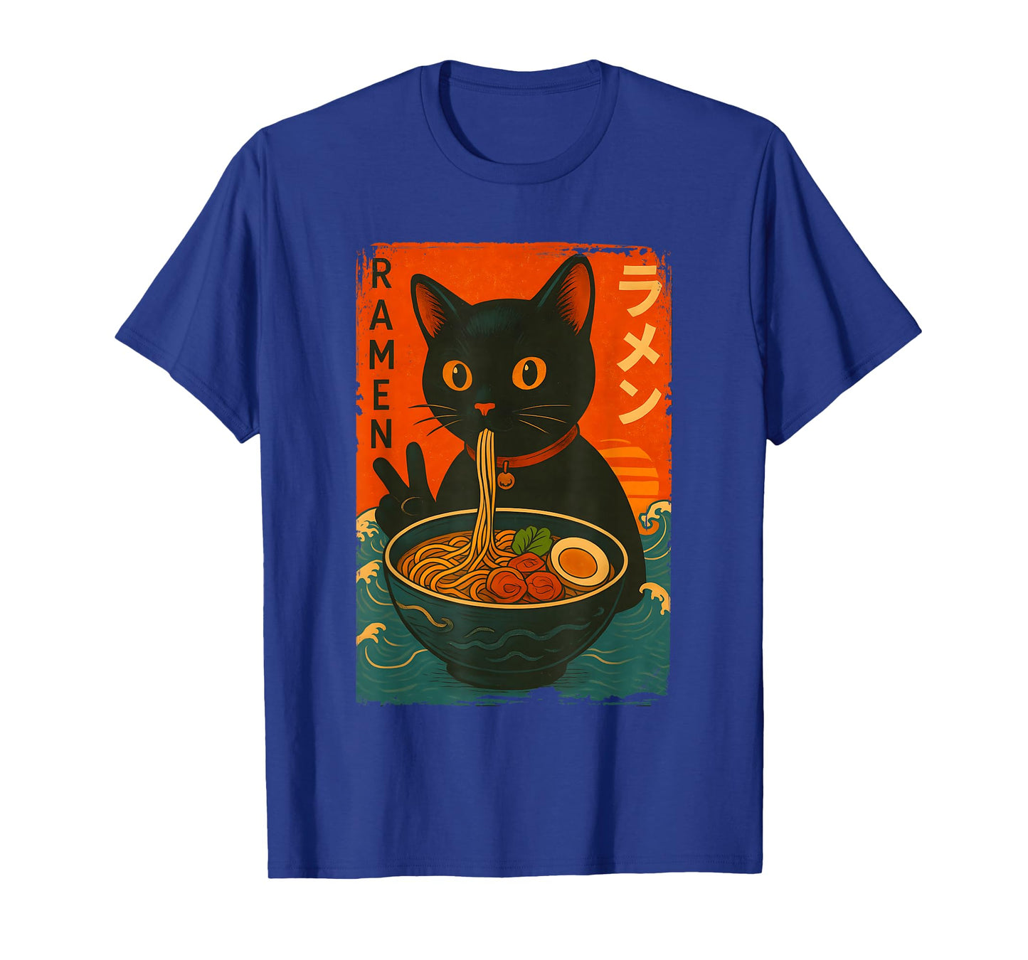 Kawaii Retro Japanese Cat Ramen Noodles Manga Anime Cats T-Shirt