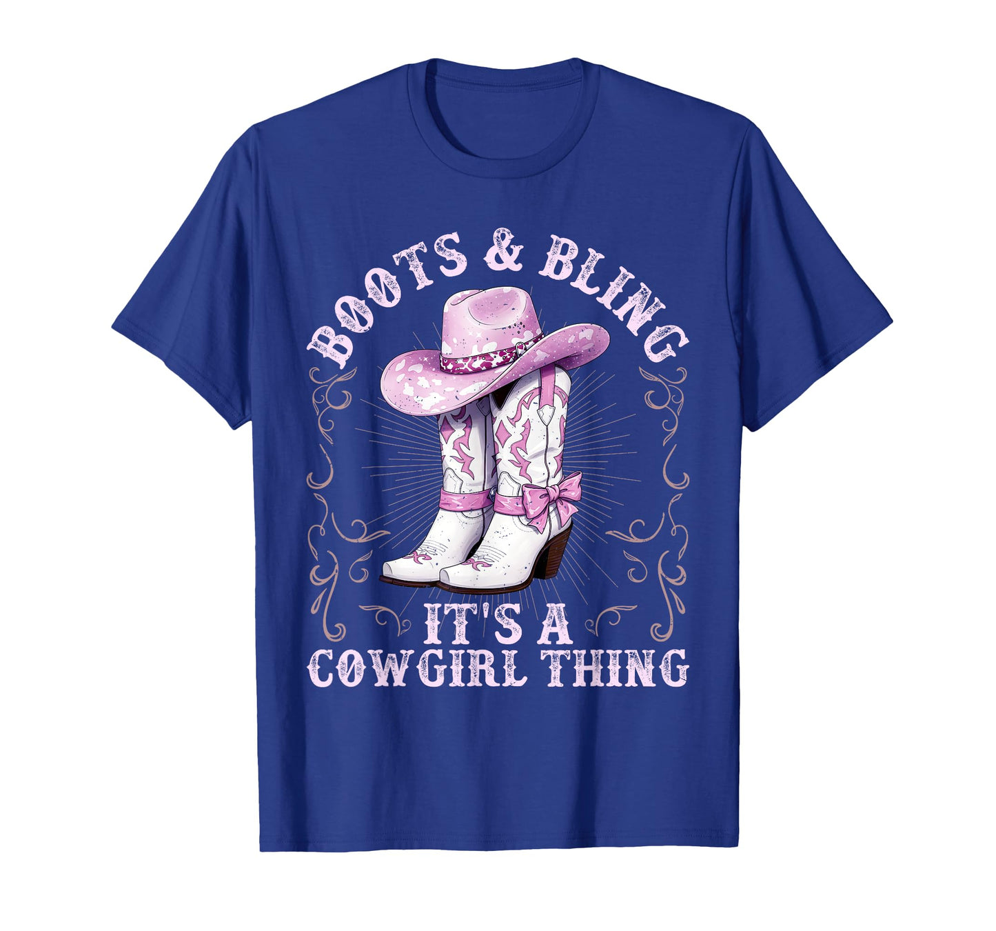 Boots and Bling It’s A Cowgirl Thing Western Rodeo Cowgirls T-Shirt