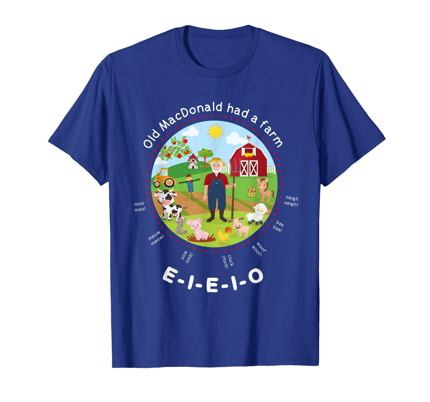 Old MacDonald had a farm English Nursery Rhyme Theme T-Shirt T-Shirt