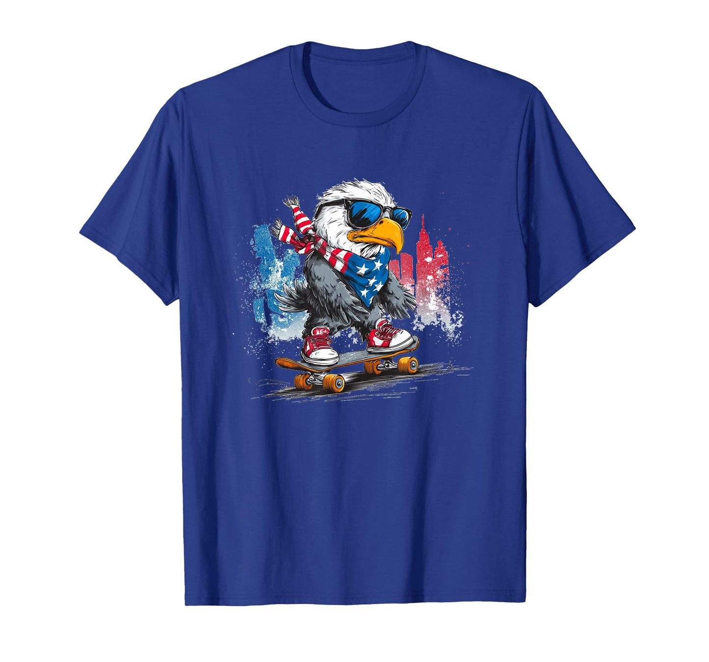 Patriotic Colors with Eagle for Skater Lovers T-Shirt