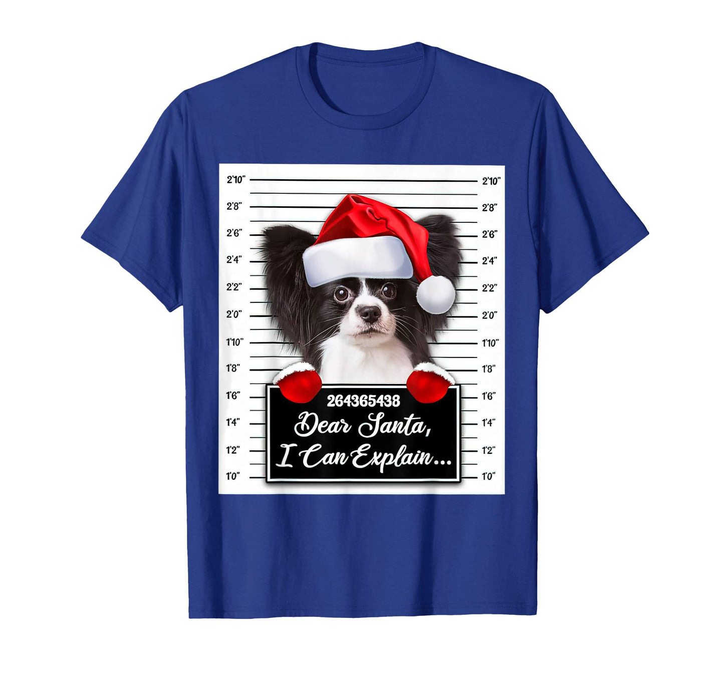 Dear Santa I Can Explain Funny Christmas Papillon Xmas T-Shirt