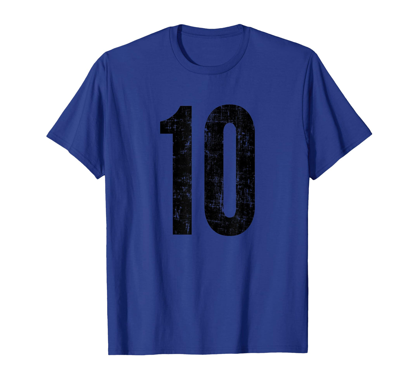 Number 10 Distressed Vintage Sport Team Practice Training T-Shirt