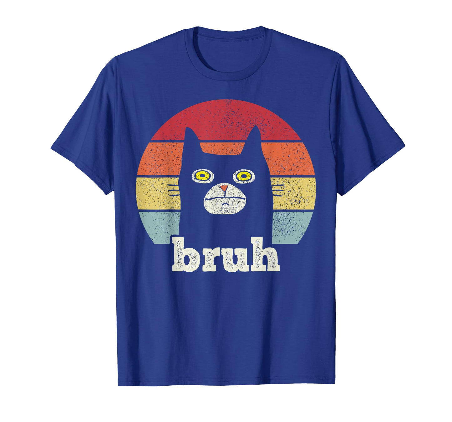 Funny Bruh Cat Meme Retro Style T-Shirt