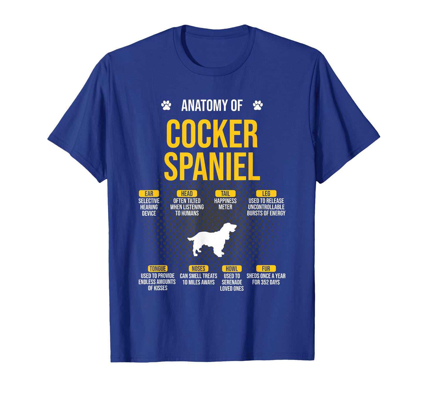 Anatomy Of Cocker Spaniel Dog Lover T-Shirt